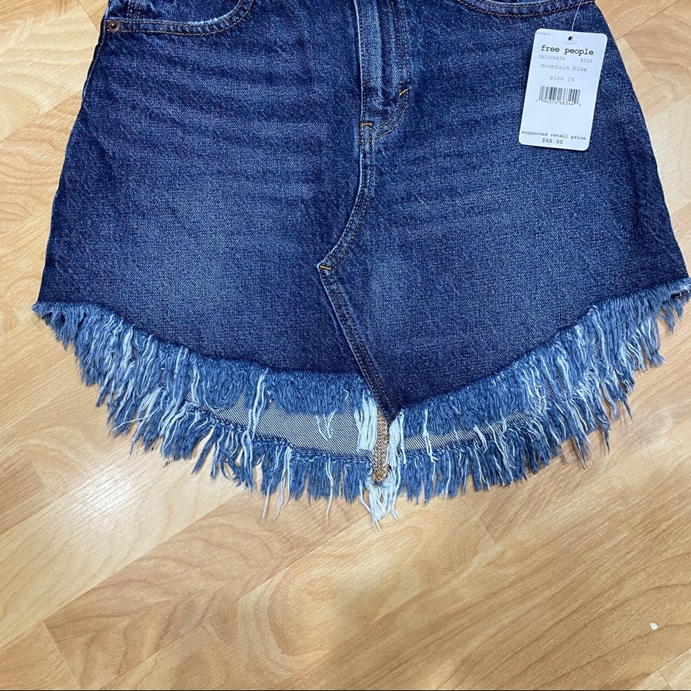🆕 FREE PEOPLE BAILEY DENIM SKIRT - Picture 4 of 7